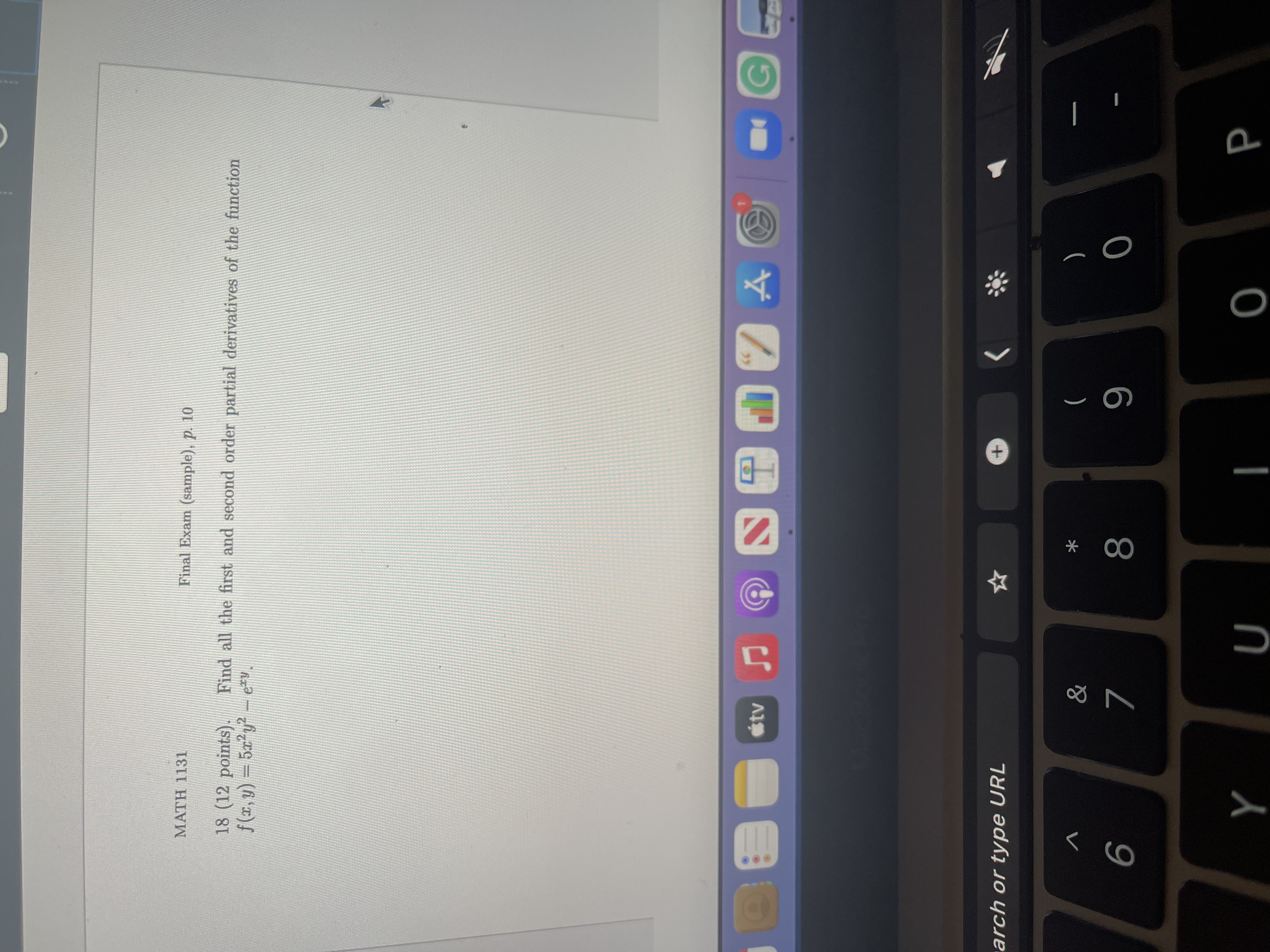  MATH 1131 Final Exam (sample), p. 10 18 (12 points). Find