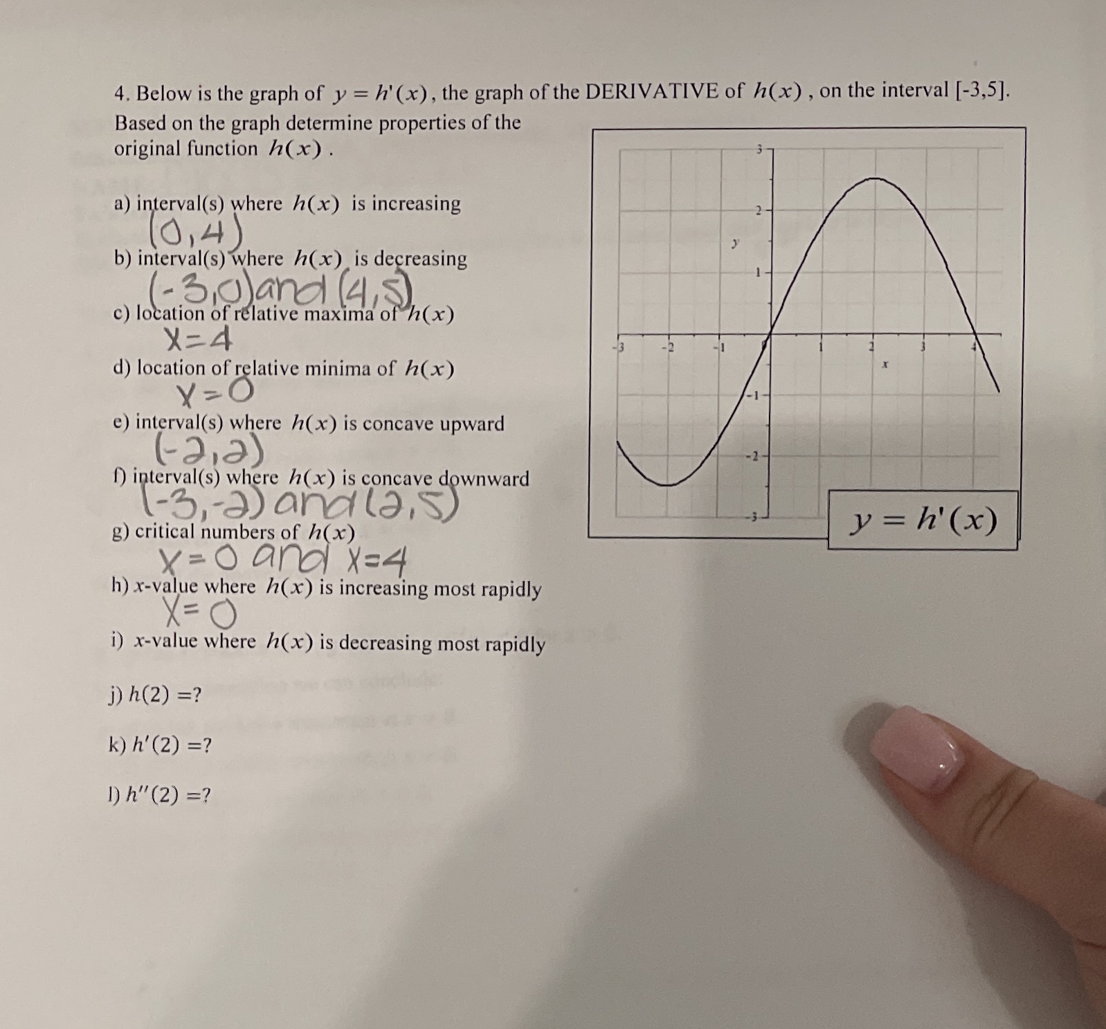I through L please. Please see attached 4. Below is the graph