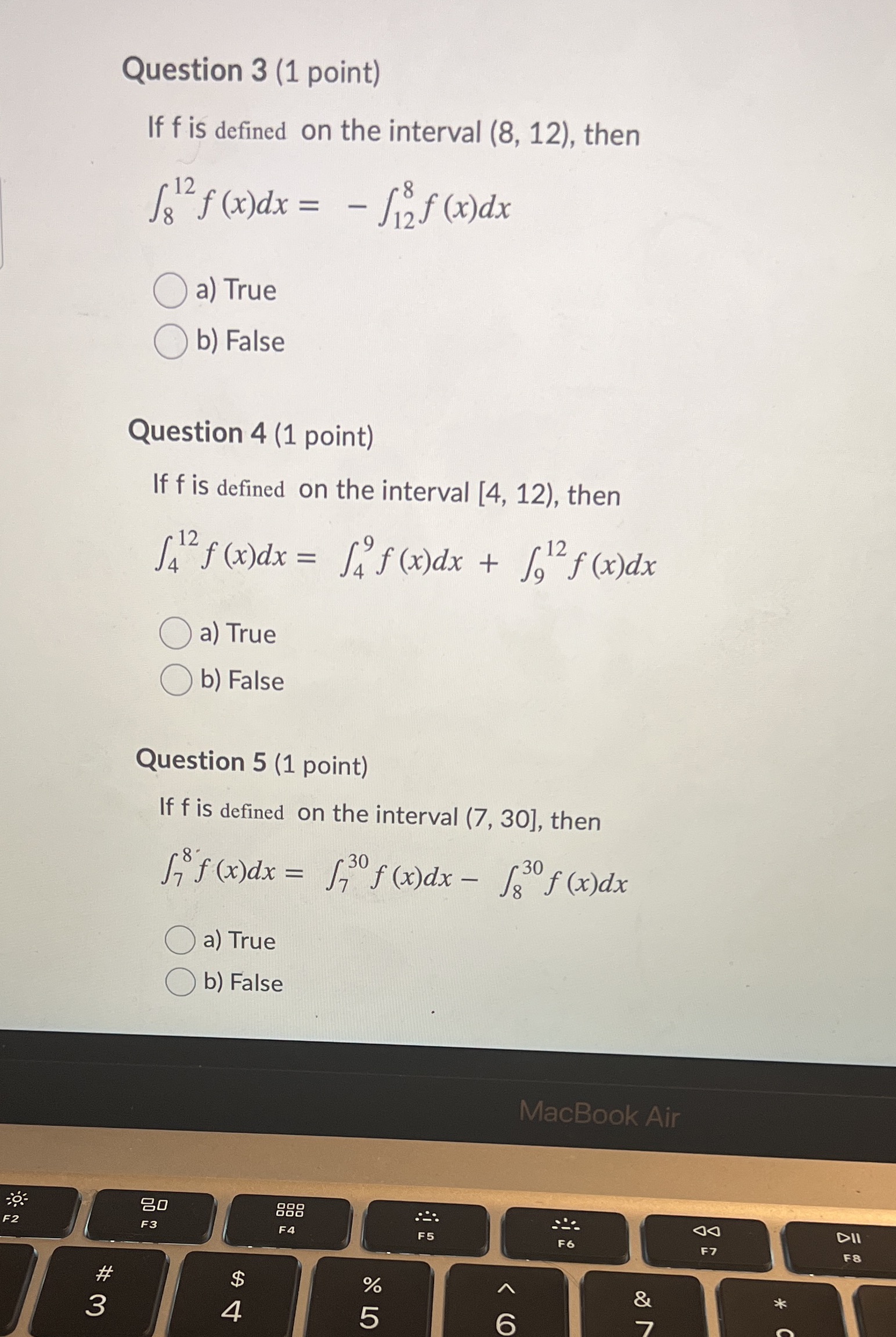 no solution needed just the correct answer Question 3 (1 point) If