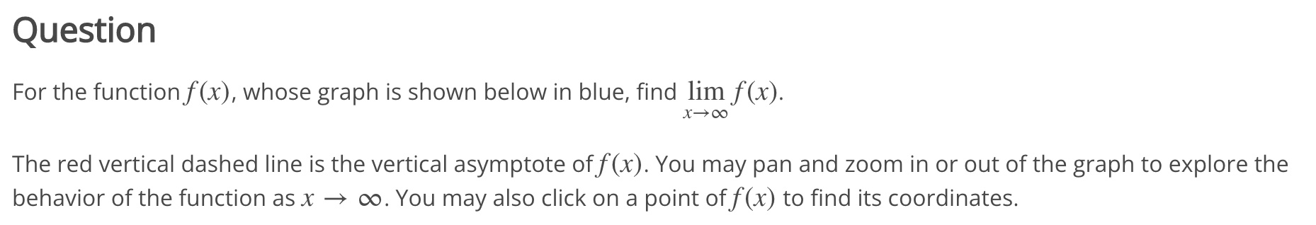  Question For the functionf(x), whose graph is shown below in blue,