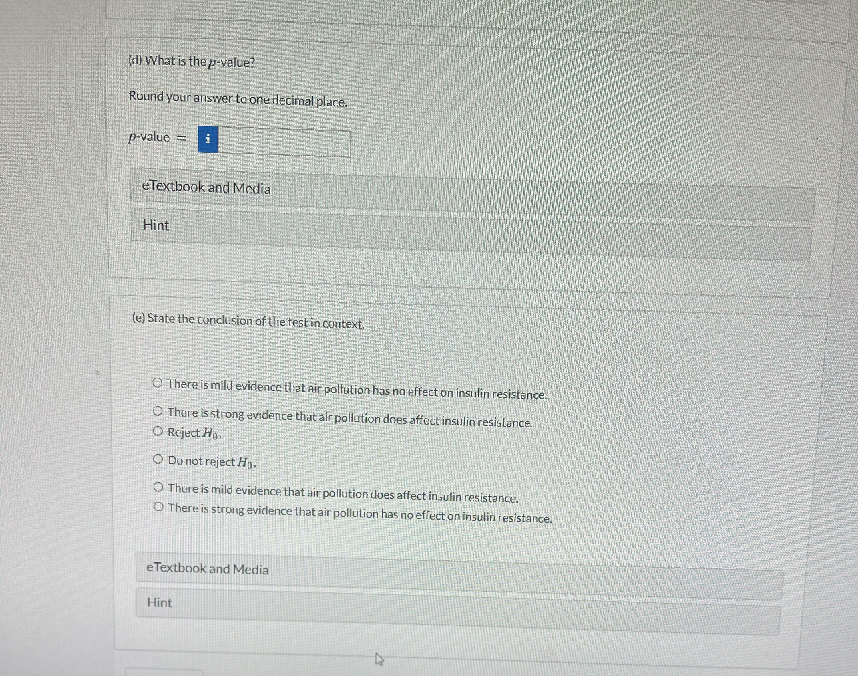 of the test in context. There is mild evidence that air pollution