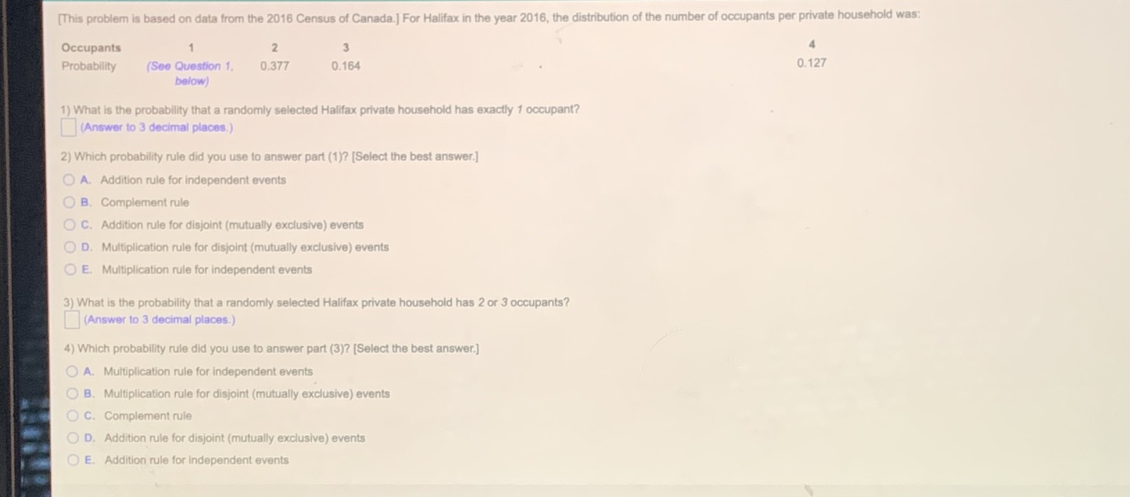  [This problem is based on data from the 2016 Census of