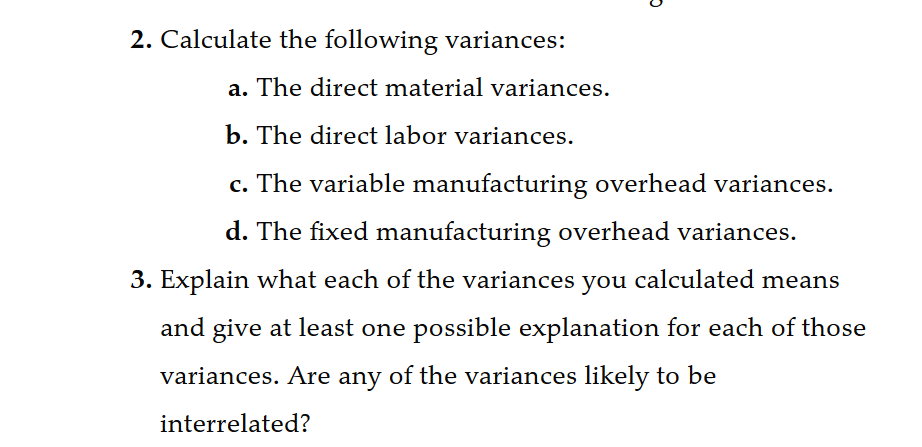the number of direct labor hours. The following are the company's cost