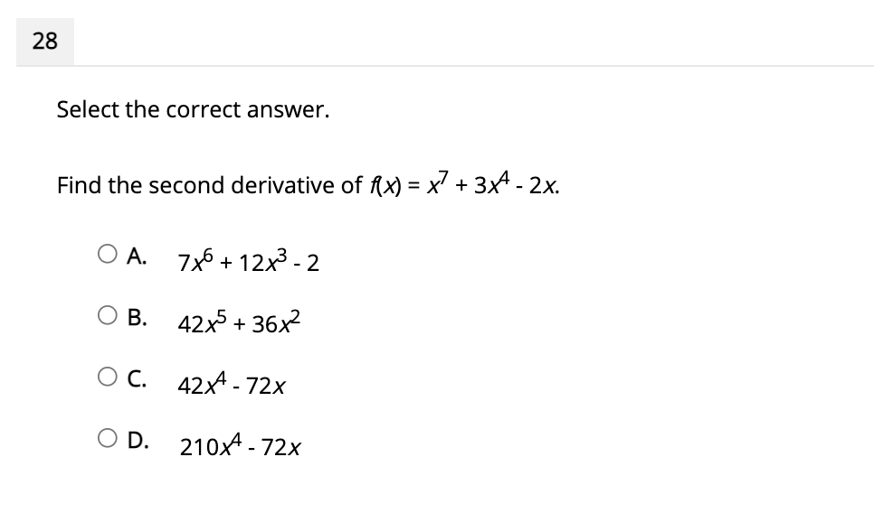 125 Select the correct answer. The distance (in miles) a car travels