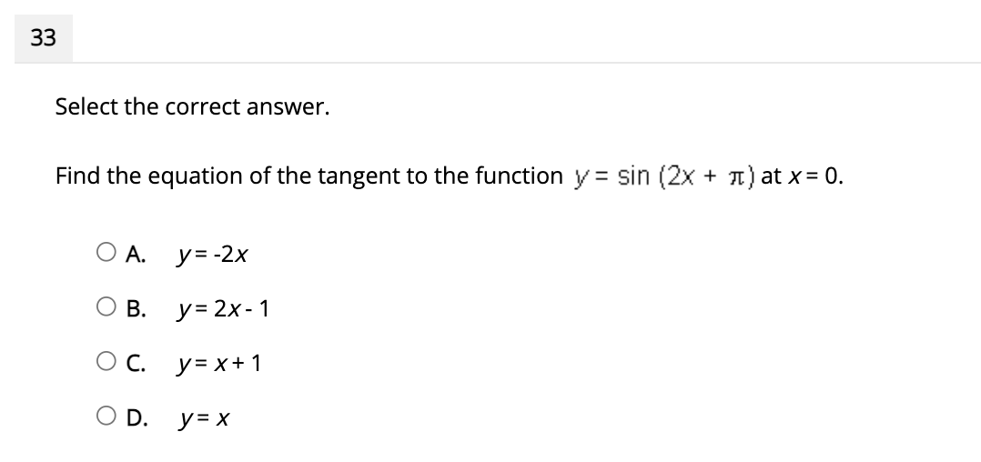 correct answer. The graph shows the functions f(x), f(x), and f(x). Identify