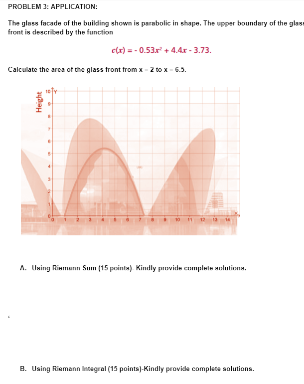 1. Find the area underneath the curve y=-(x - 1) +5 from