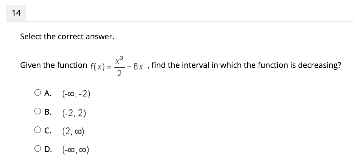 Mean Value Theorem in [1, 2]. f (x) 5 14 3 2