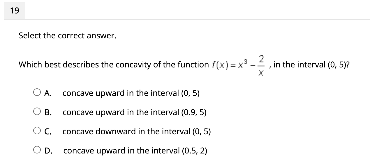 shown above. Which interval can both Rolle's Theorem and the Mean Value