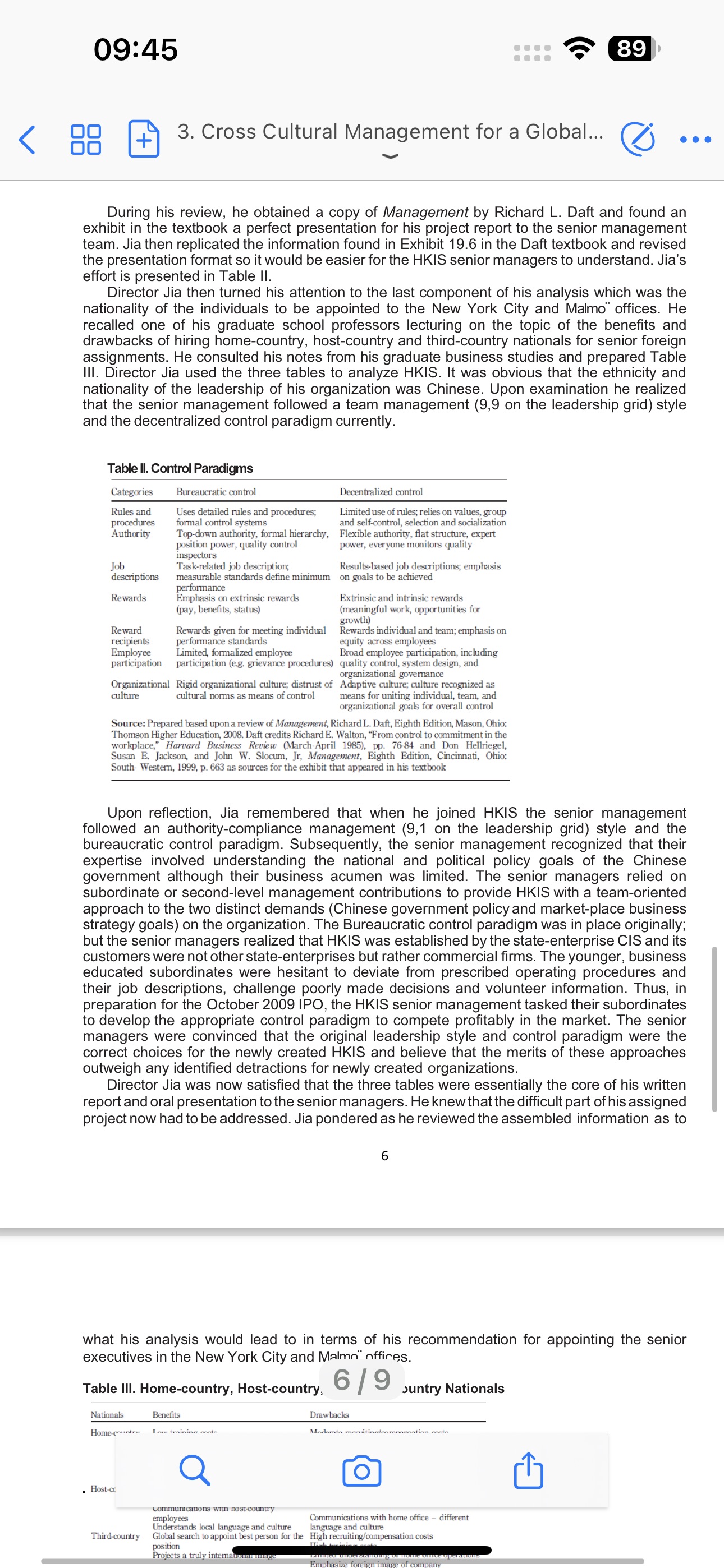 So my choice is that both the US and Malmo choose locals