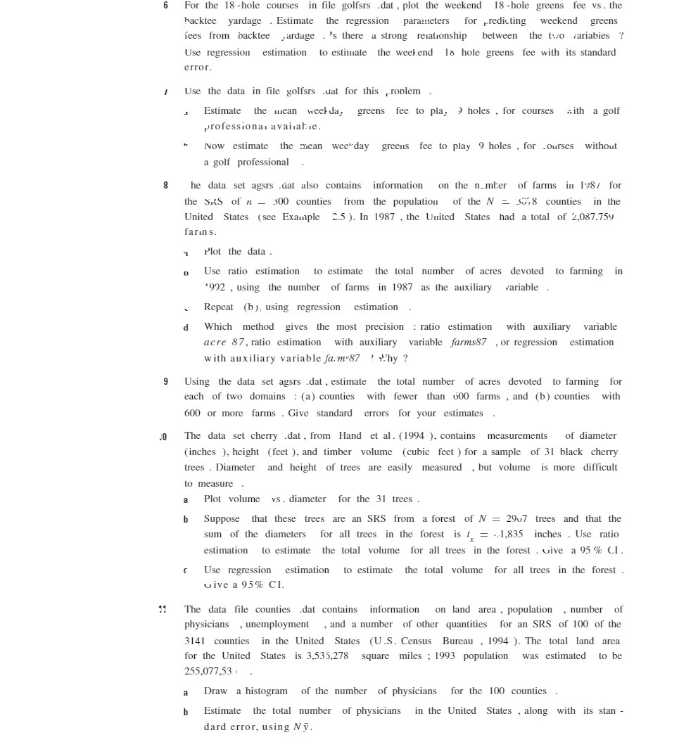  For the 18-hole courses in file golfers . dat , plot