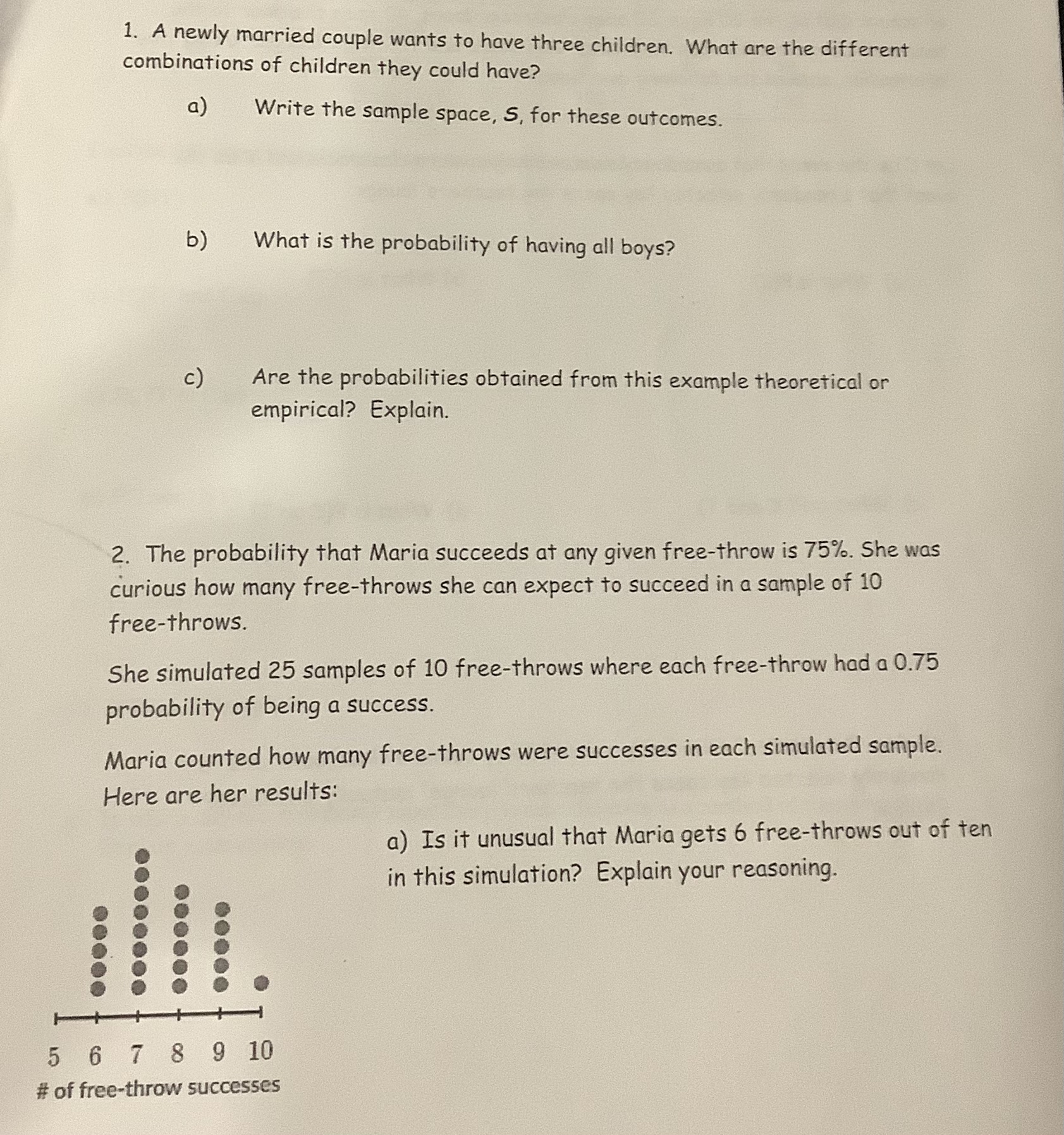 fewer than & successes ? 3. A principal has 80 keys on