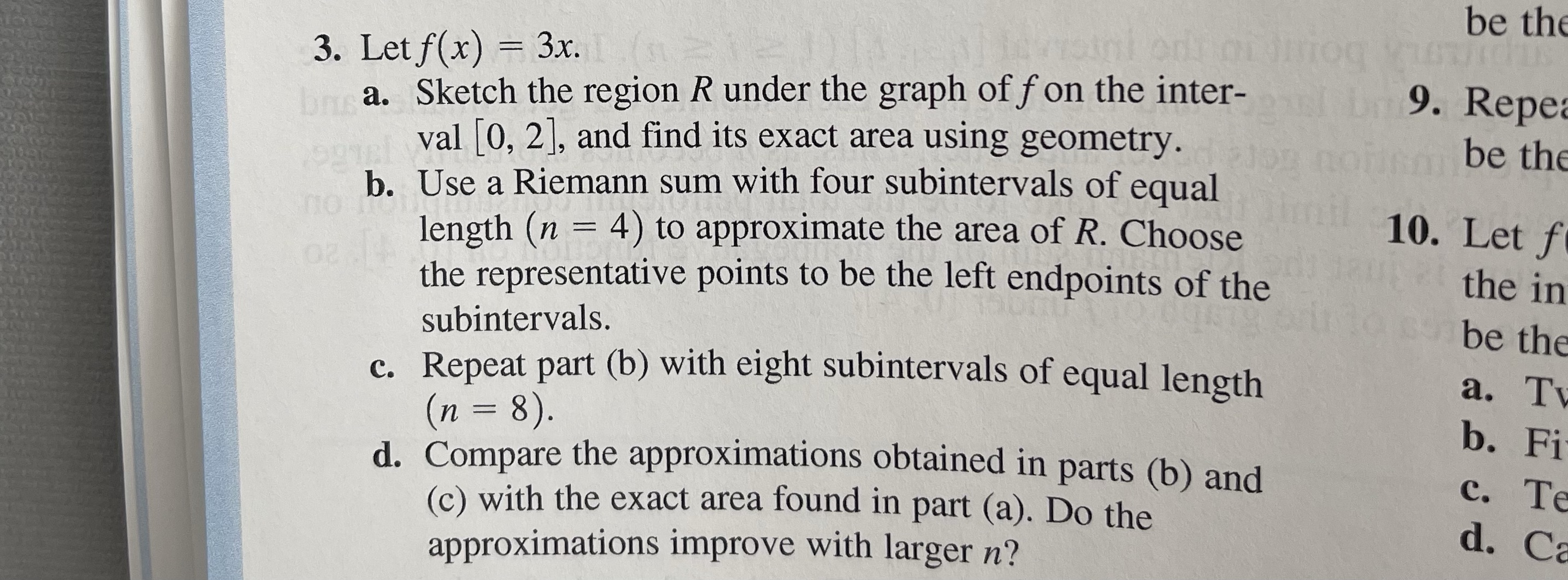 be the 3. Let f(x) = 3x. a. Sketch the region
