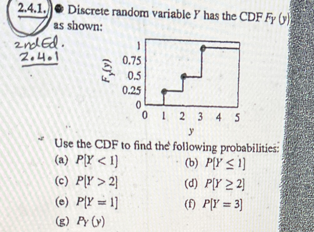 QUESTION: Find the expected value of the random variable Y in Problem