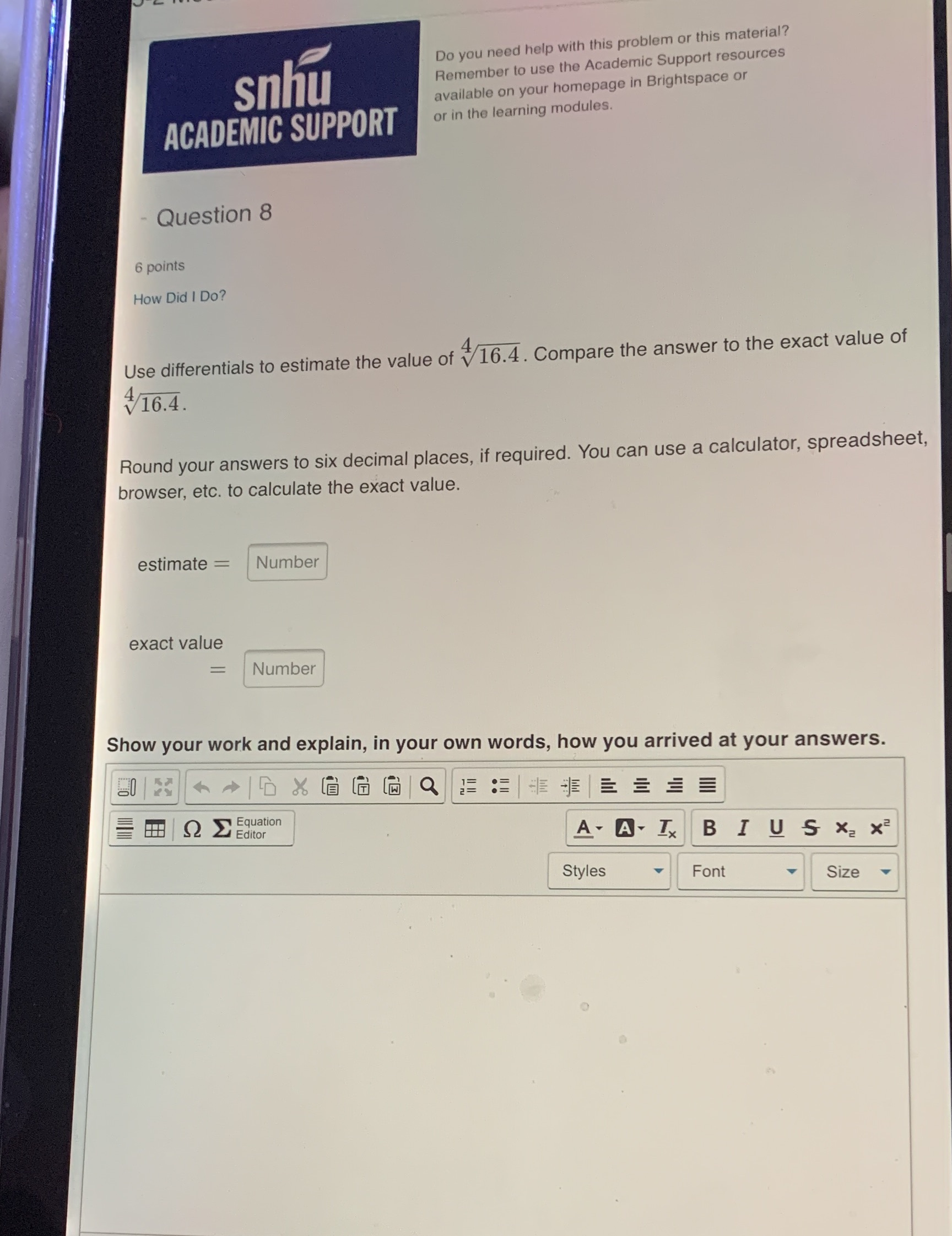  Do you need help with this problem or this material? snhu