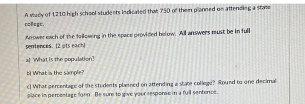 please solve A study of 1210 high school students indicated that 750