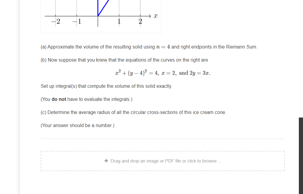 (a) Approximate the volume of the resulting solid using n =