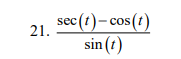 find sin (0), sec(0), csc(0), tan (0), cot (0).