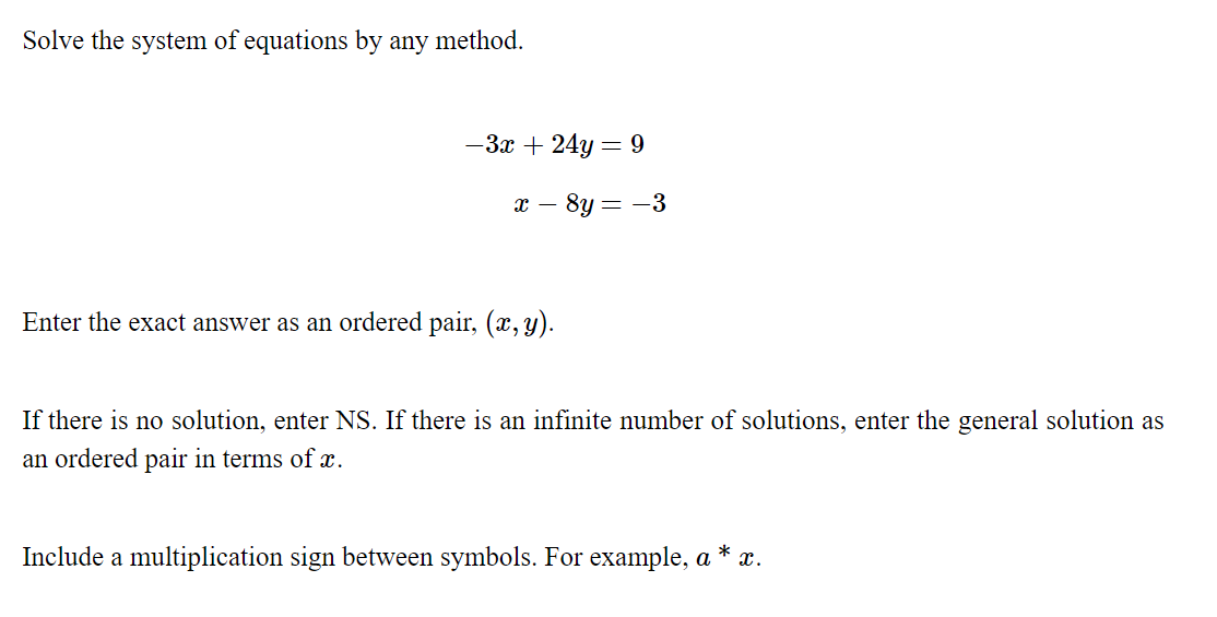 operation is undened, enter NA. Hint: To create a matrix in Mobius,