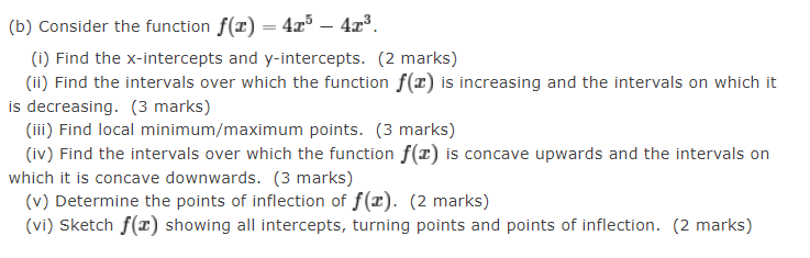 Need help in the following [h] Consider the function HI) 2 'ti:5