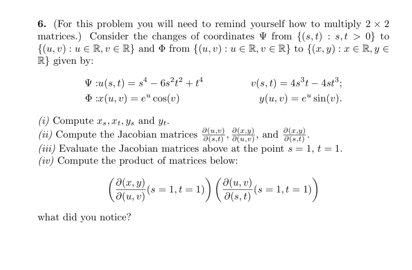  6. (For this problem you will need to remind yourself how