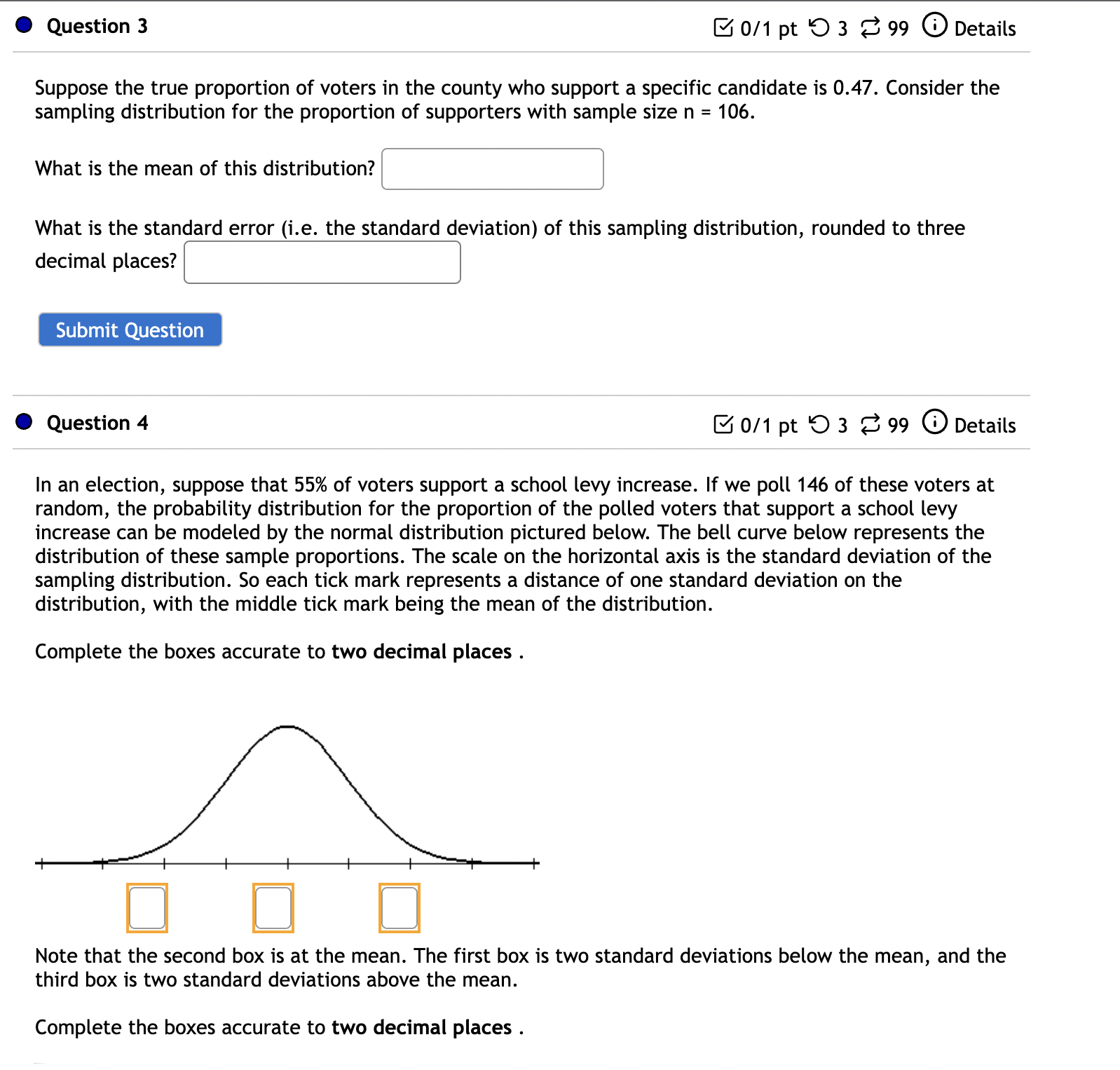 and a standard deviation of 3. Using the 68-95-99] rule, what is