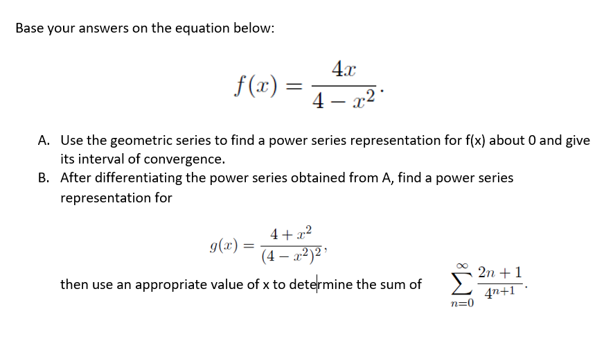Answer the following: Base your answers on the equation below: ftr) =