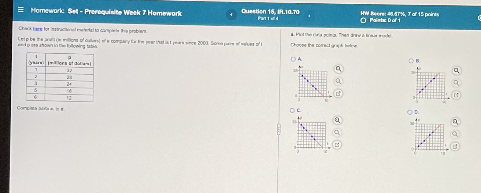  Homework: Set - Prerequisite Week 7 Homework Question 15, IR.10.70 HW