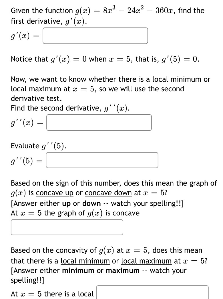 I need help answering this long question... Given the function 9(a) =