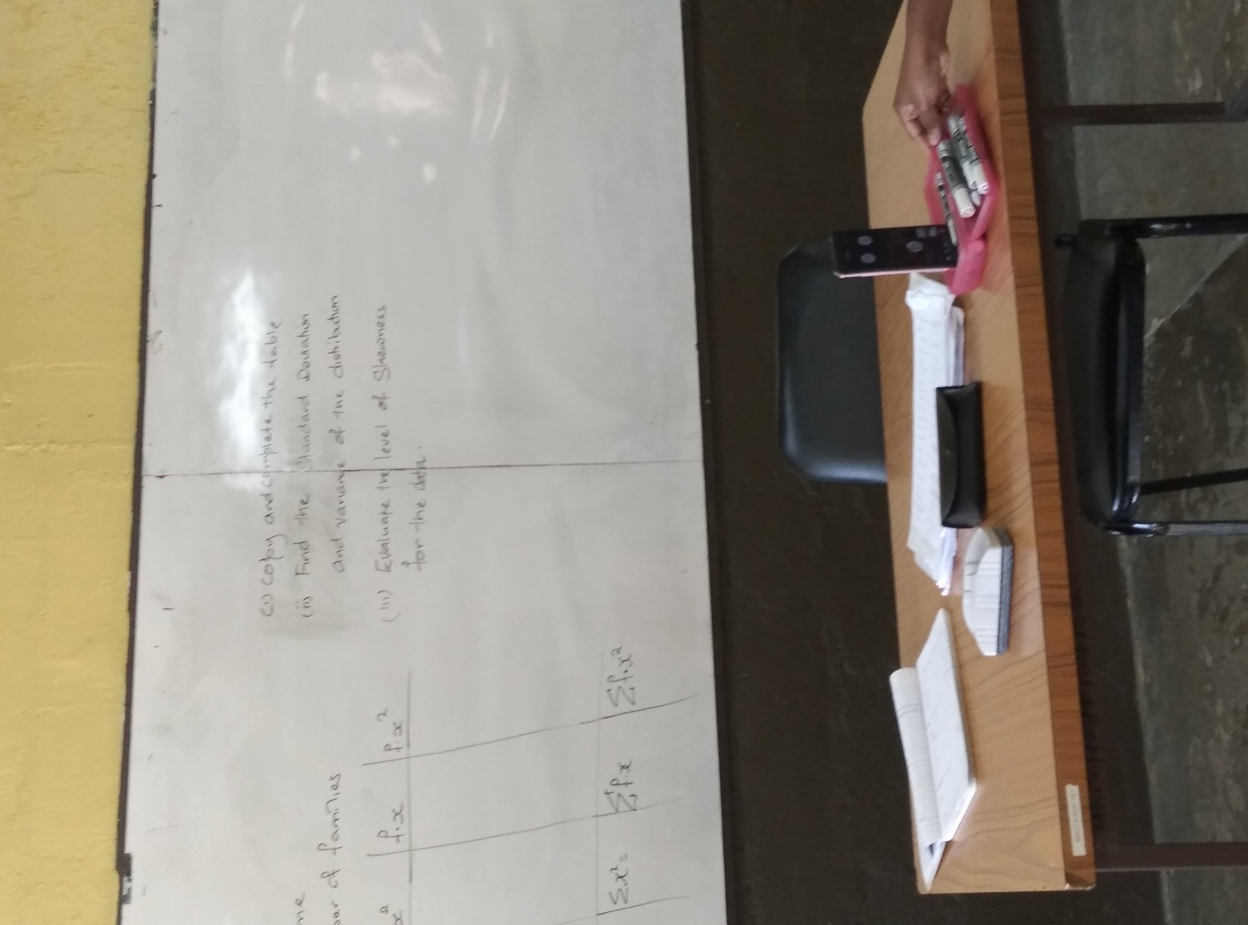 () copay and complete the table eis Find the Standard Deviation