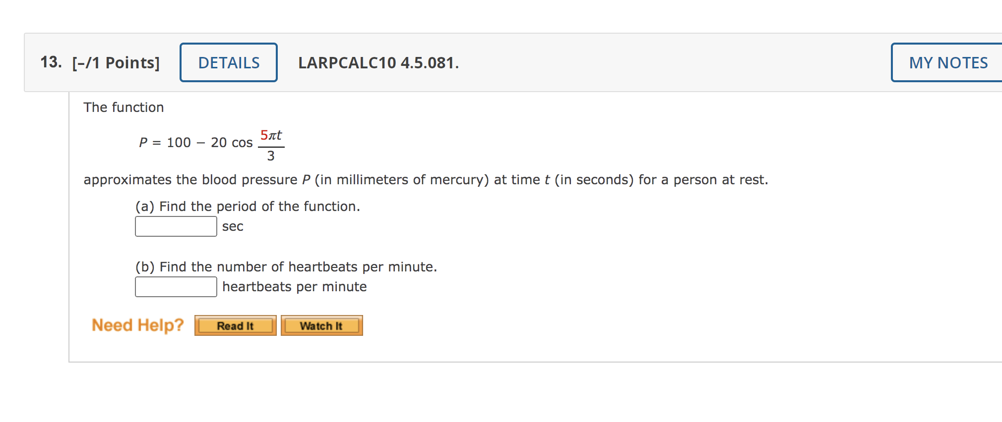 write 9 in terms of f. WE KENS) Need Help? 9. [-/1