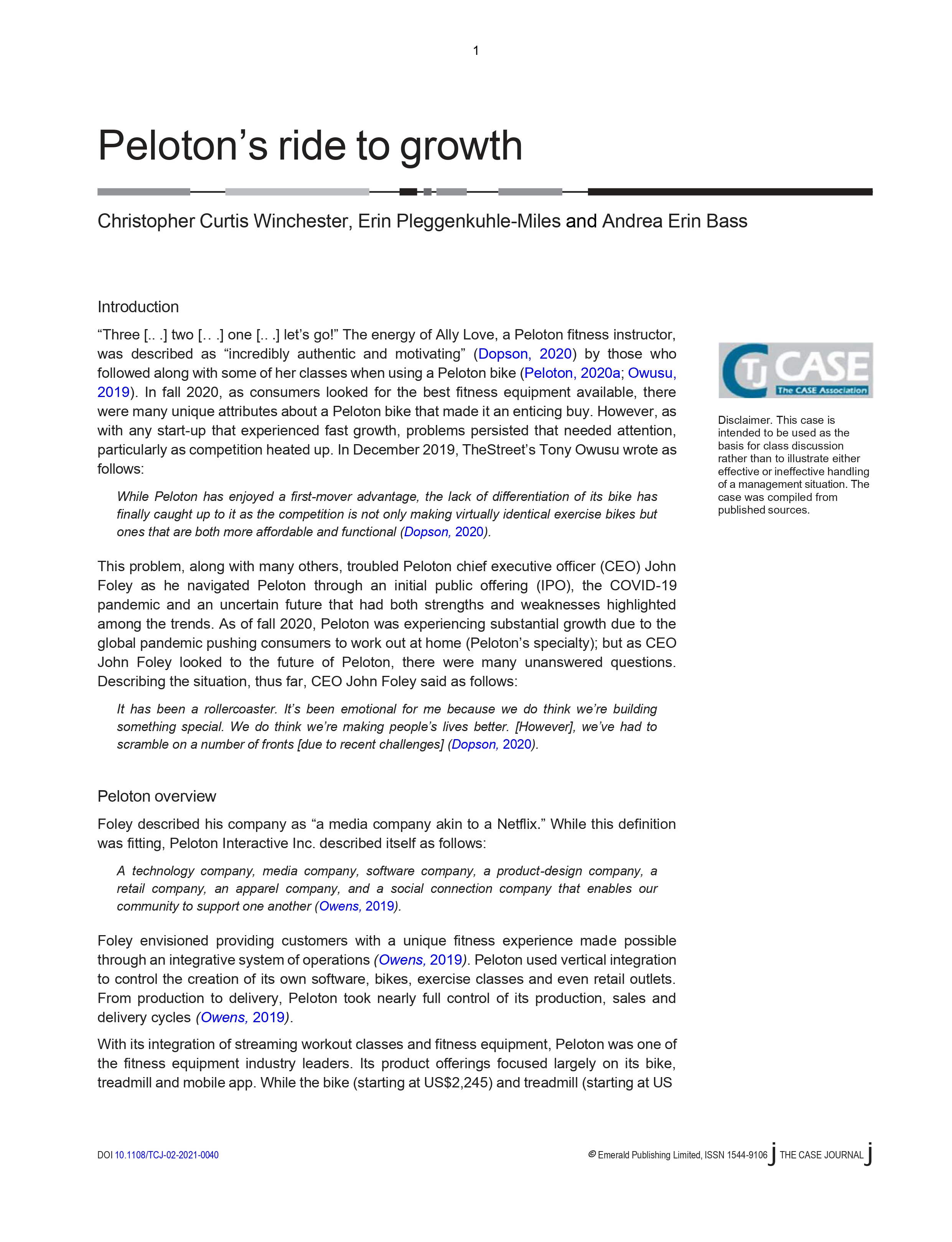 Use the case study as shown in the photo and your own