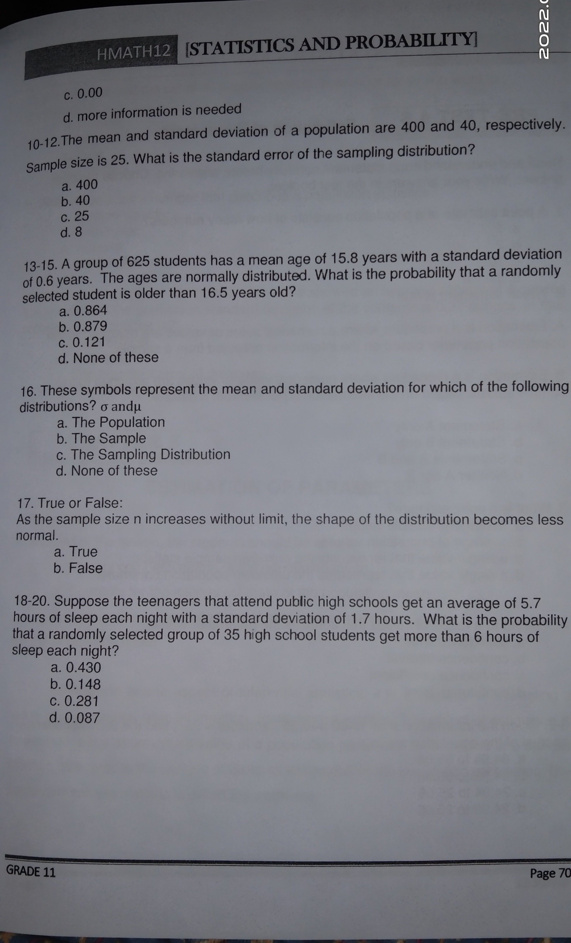 the mean outstanding credit card balance does not exceeds Php12, 300? 2022.03.10