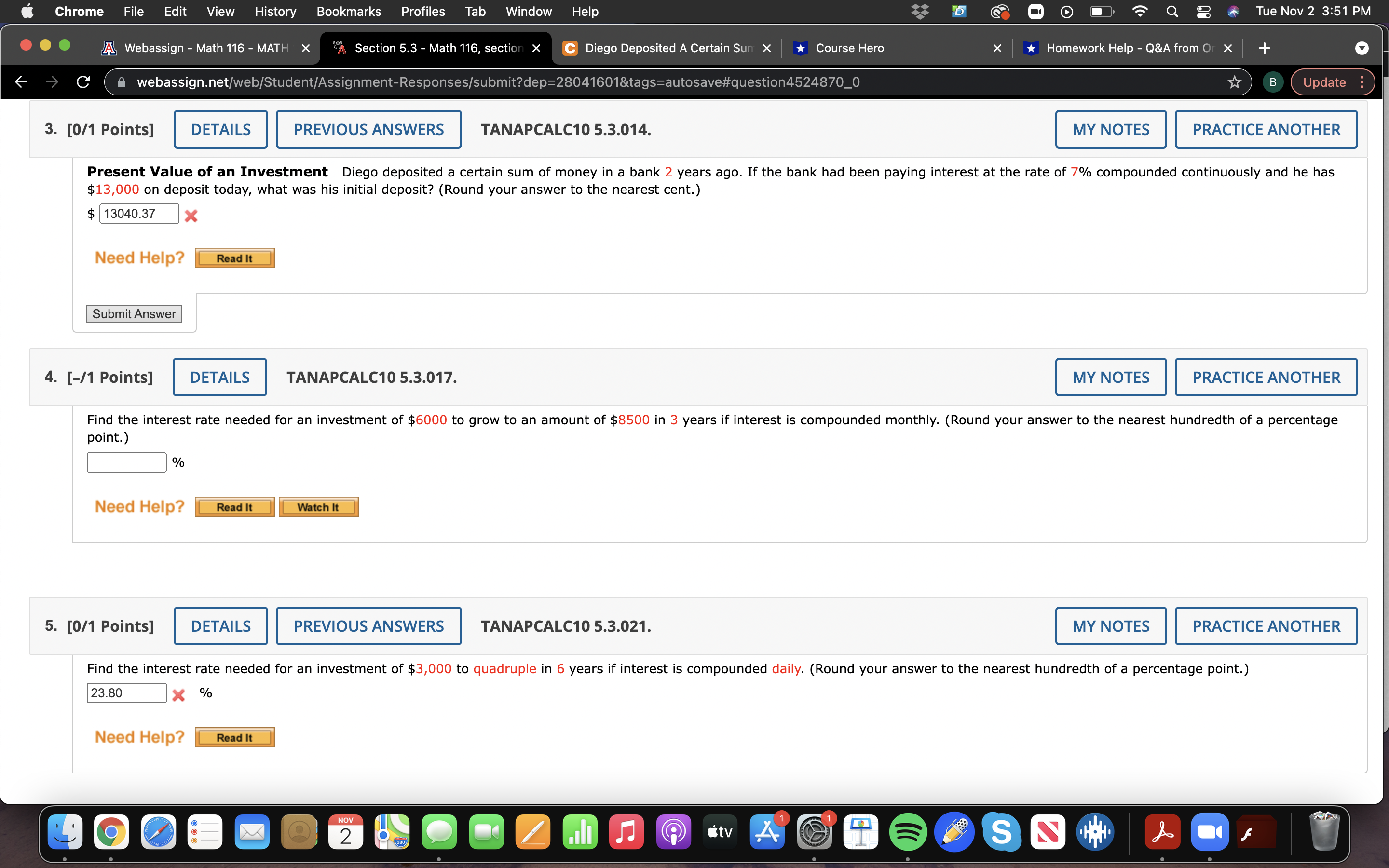  File Edit Tab Window Tue Nov 2 3:51 PM 6 Chrome
