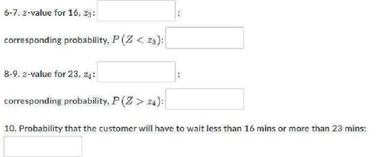 detailed solution 6-7. 2-value for 16, 23: Corresponding probability, P (Z >4):