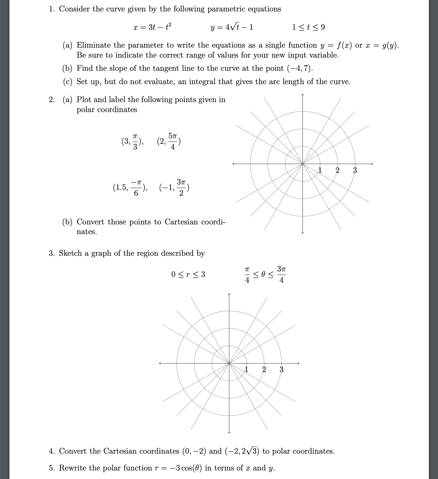 Hi I need problems [ 1-5 ] solved.Please write full steps in