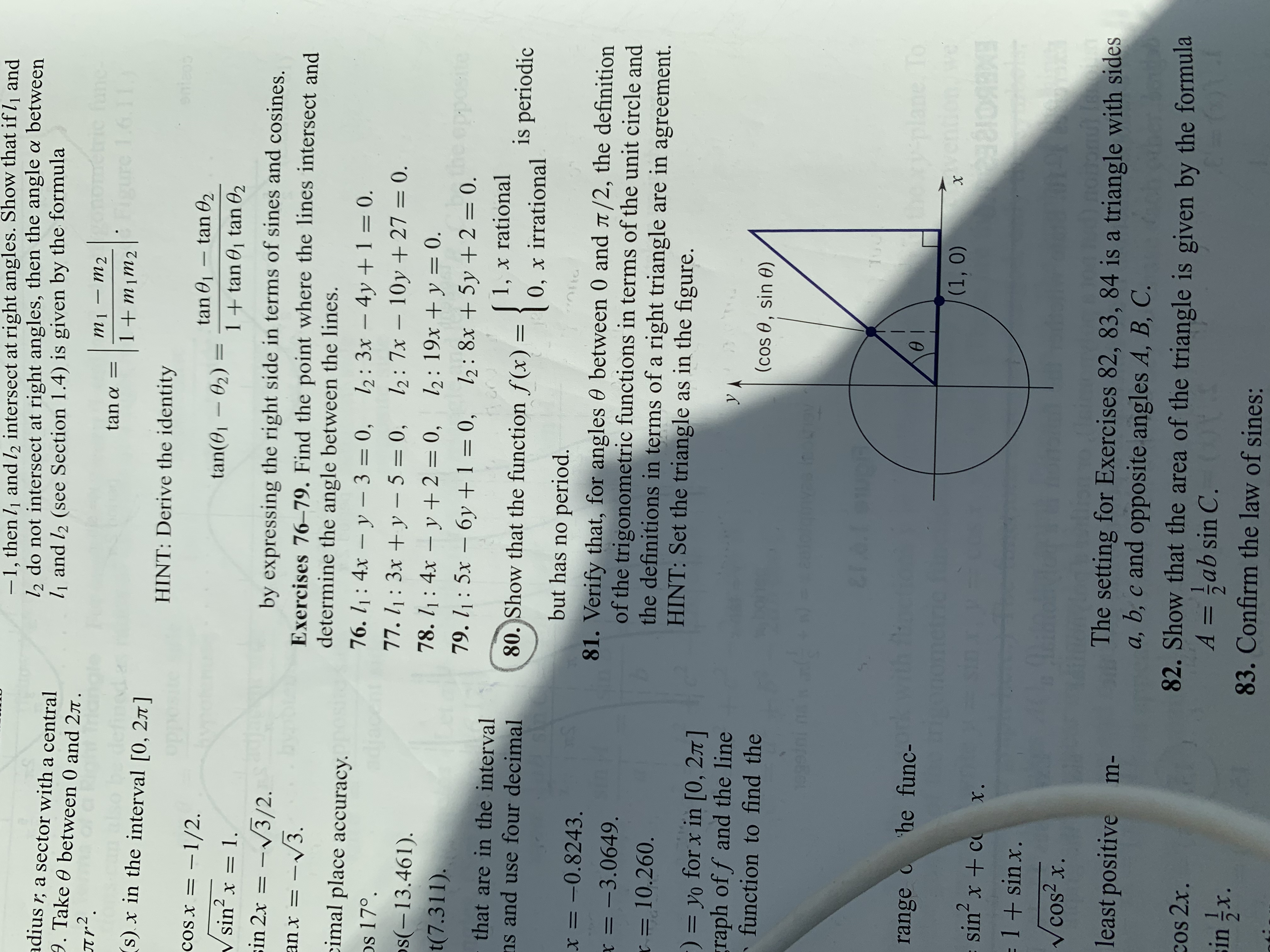 no 80: show that the function f(x) = 1 (rational) =0 (irrational)