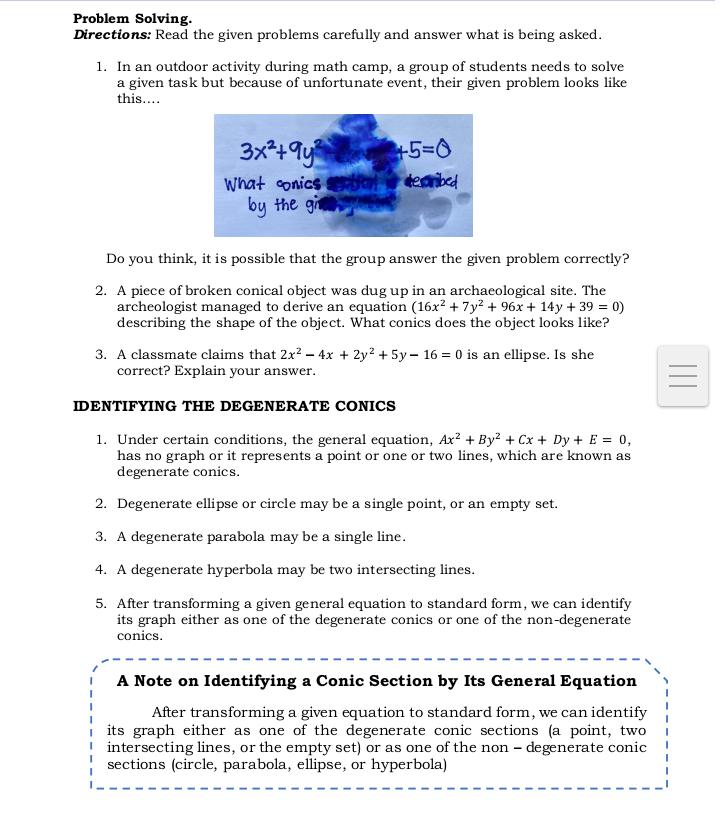  Problem Solving. res-eas.- Read the given problems carefully and answer what