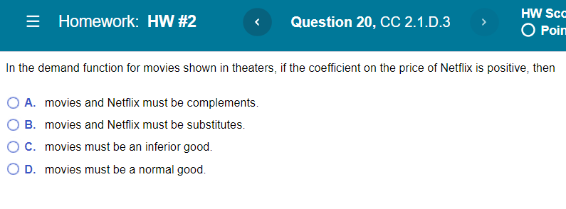 movement upward along the demand cunre for tangerines is the result of