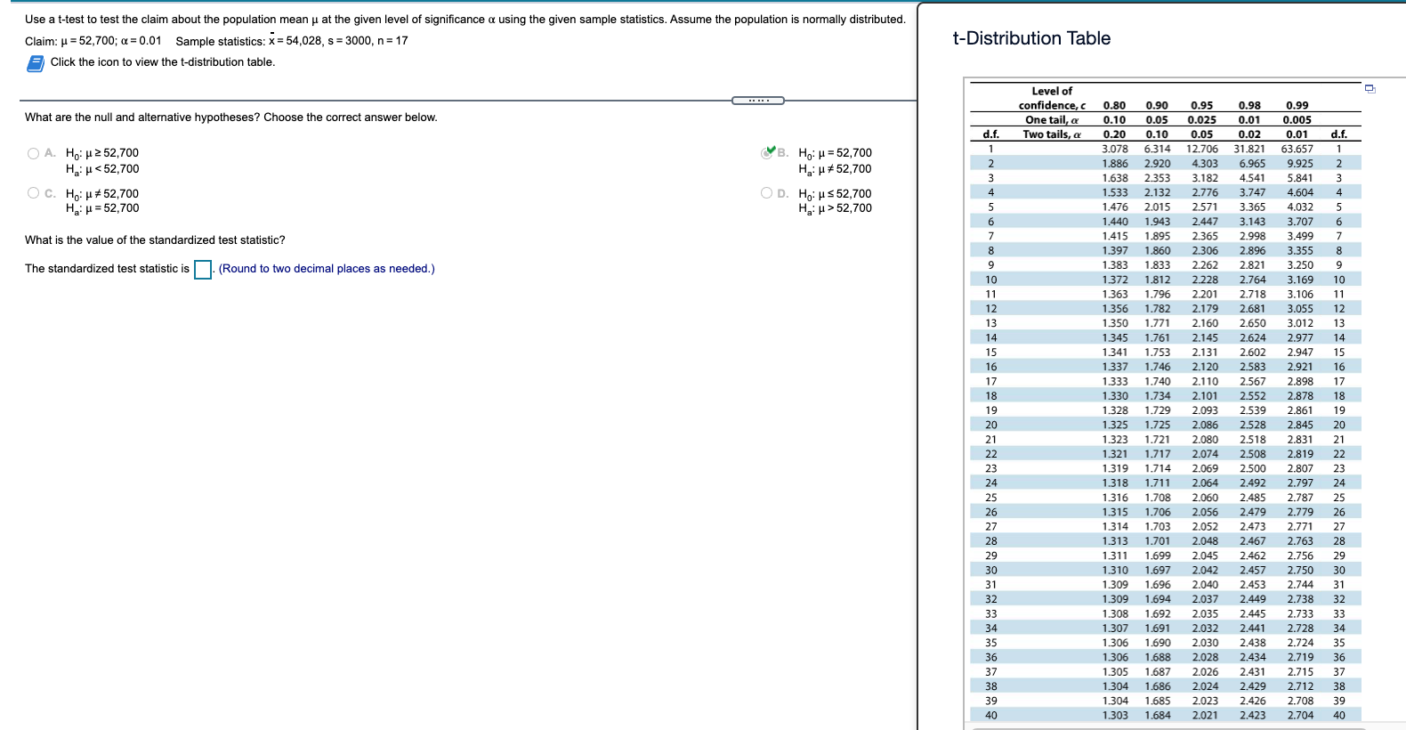 no work needed, only the correct solution: Use a t-test to test