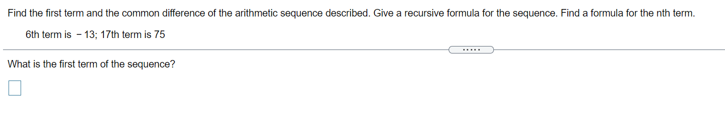 the sequence is arithmetic. d = C"n. _ ICn 1 = (4