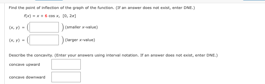 upward or concave downward. (Enter your answers using interval notation. If an