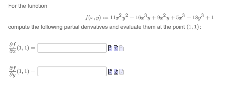 I have Five-questions for each question there's an exact example with a