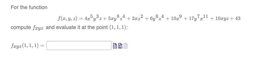 + 18y compute the following partial derivatives and evaluate them at the
