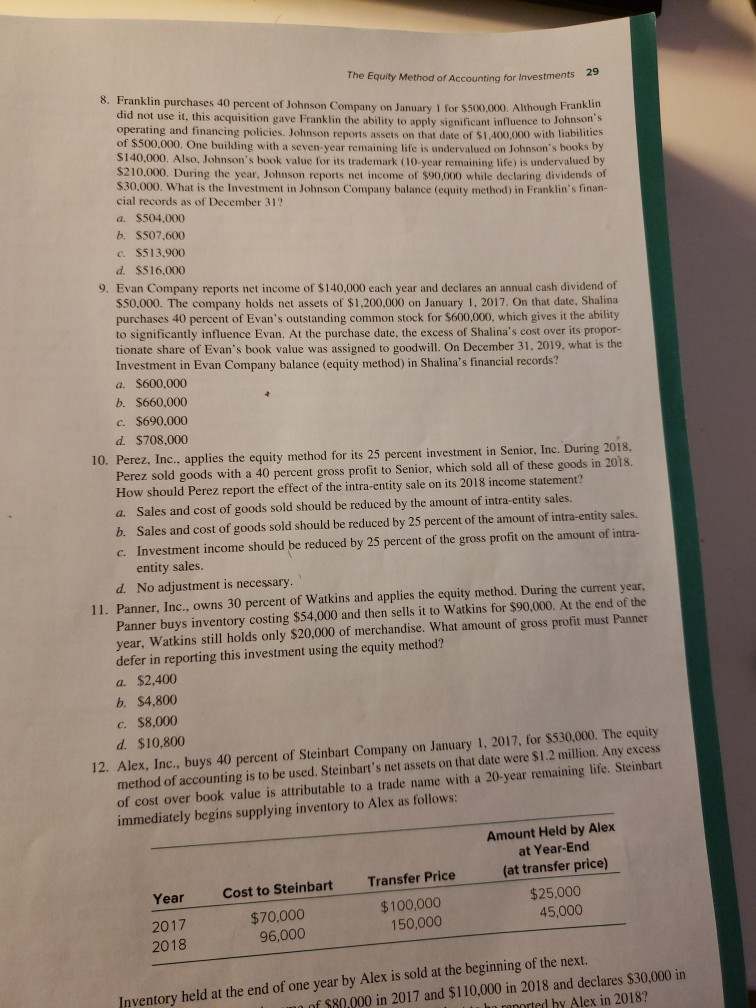 8 to 11? could you also write a solution The Equity