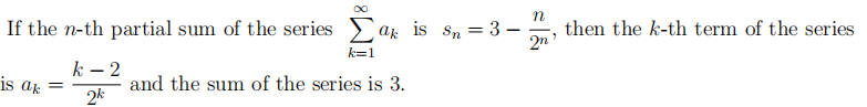 L as n -+ 00.\fn If the n-th partial sum of the