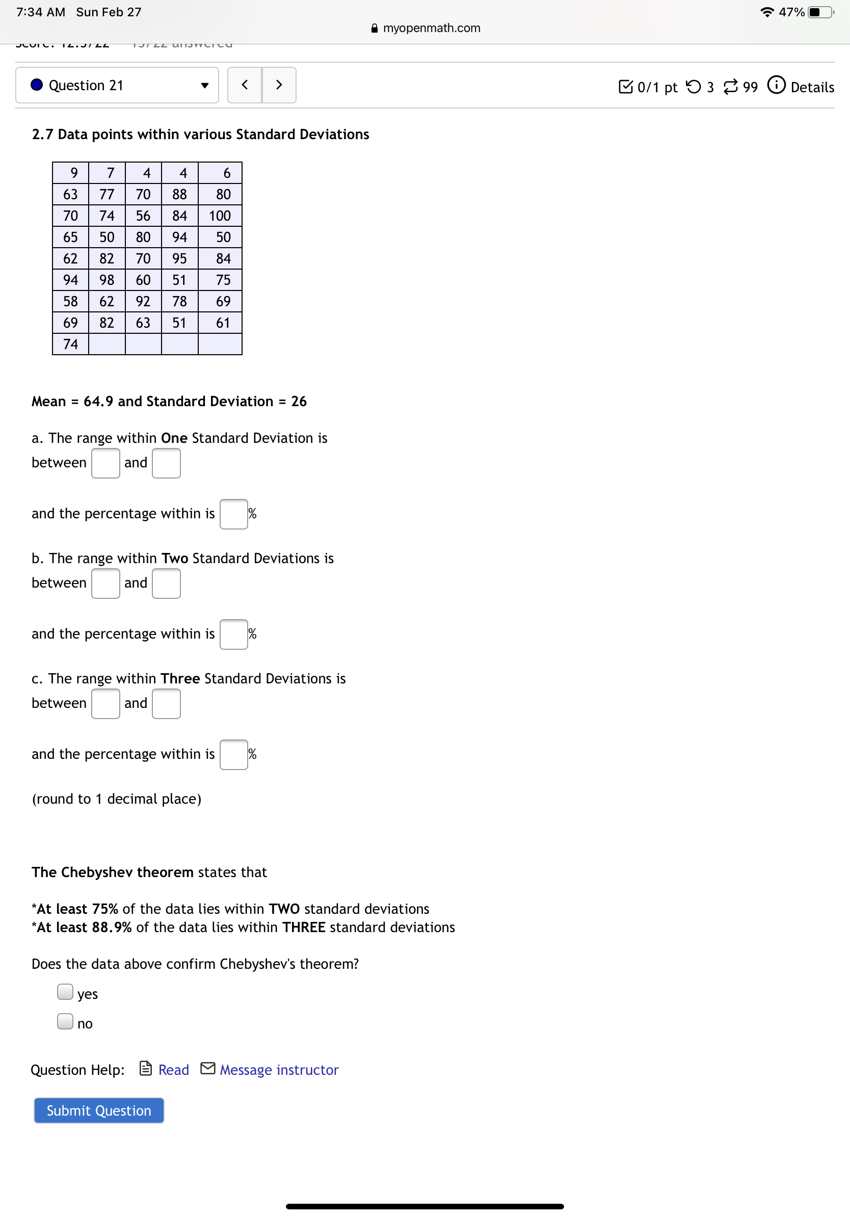  7:34 AM Sun Feb 27 E myopenmathcom q) 47% E} m.