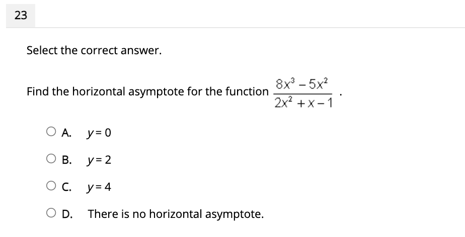 limit notations shows a horizontal asymptote of the function shown in the