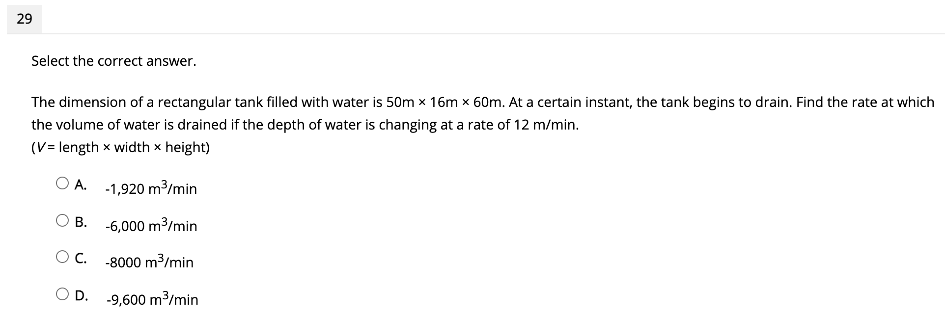 X-323 Select the correct answer. 8x3 - 5x2 Find the horizontal asymptote