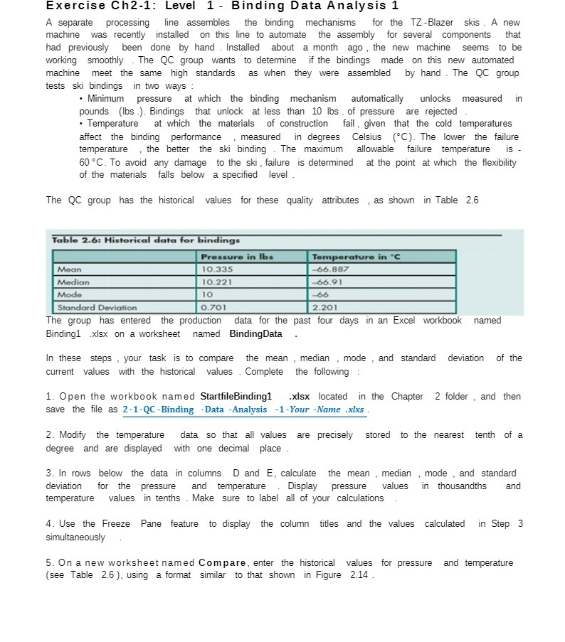 Exercise Ch2-1: Level 1 - Binding Data Analysis 1 A separate