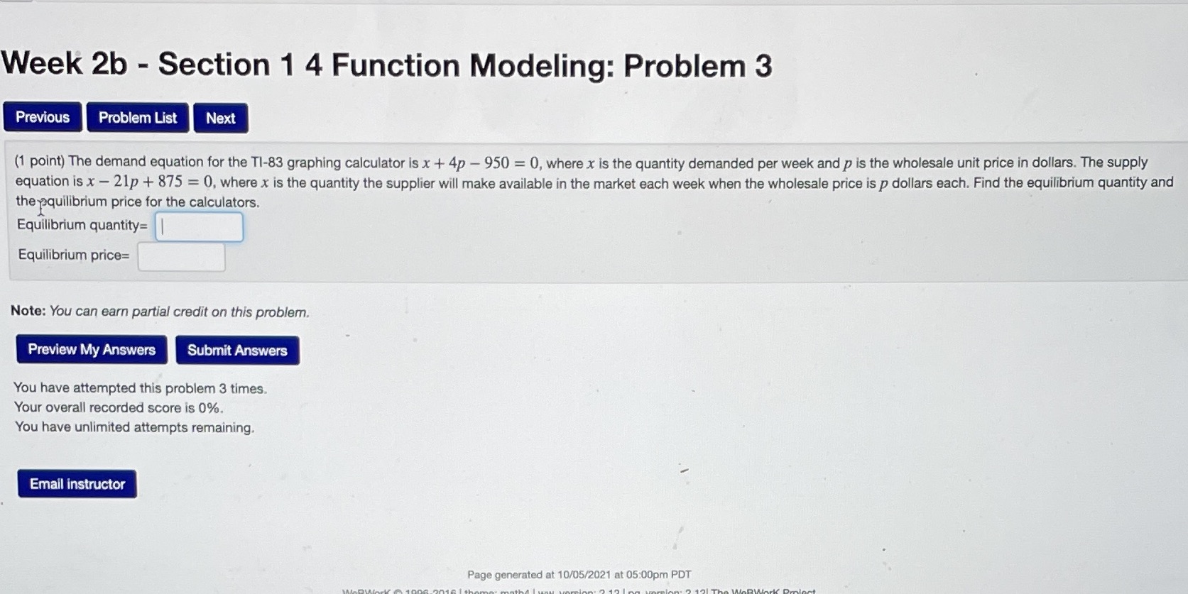 Week 2b - Section 1 4 Function Modeling: Problem 3 Previous